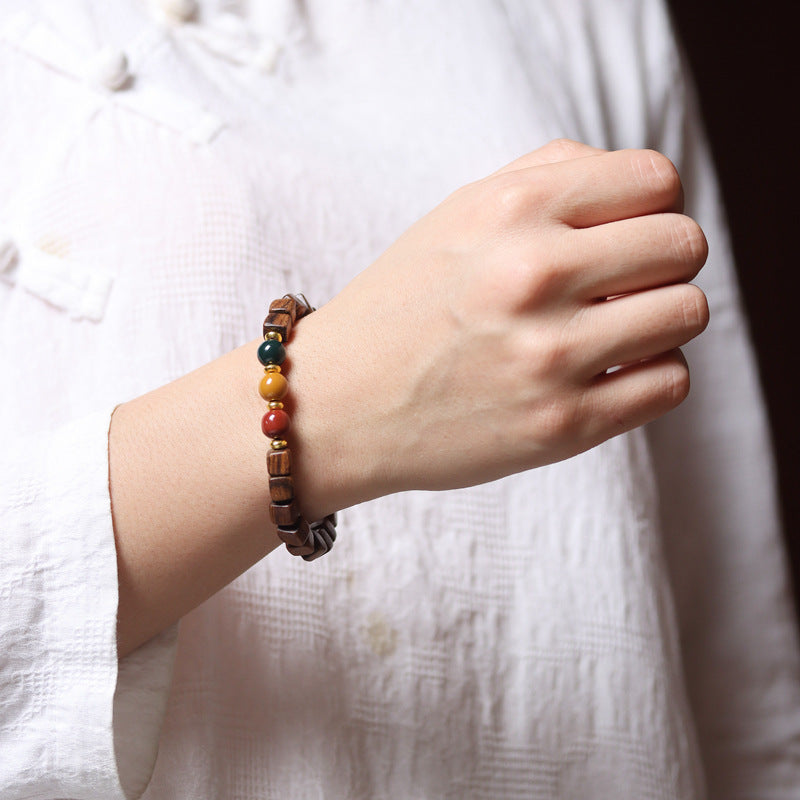 Tibetan Black Rosewood Beaded Bracelet