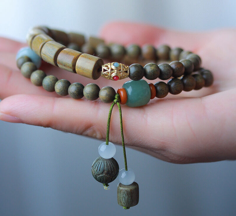 Tibetan Green Sandalwood Handcrafted Bracelet